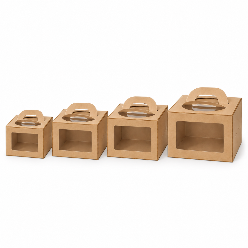 Cake Box with Handle and Front Window 1,000pcs