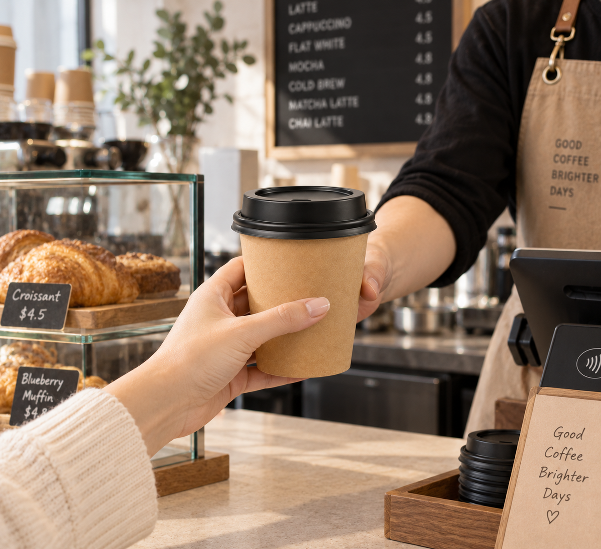 Plain & Custom Paper Cups 9oz (280ml) 1,000pcs